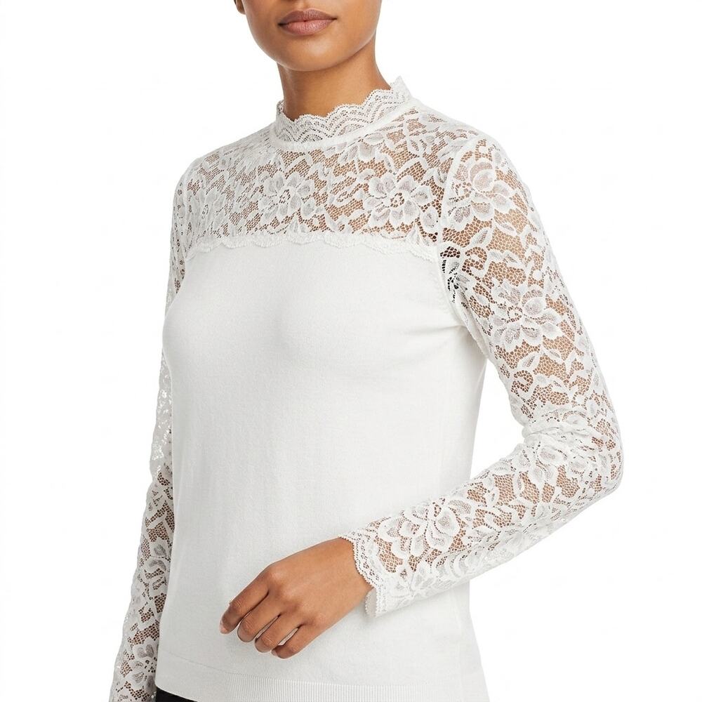 JOSEPH A White Lightweight Blouse Women Size M